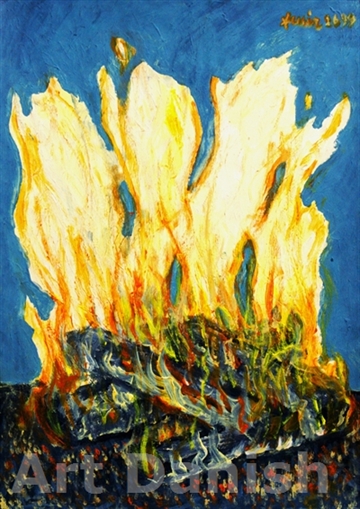 The Fire , 50 x 35 cm , Acrylic on Canson , 950 Euros